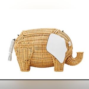 Kate Spade Tiny Wicker Elephant Crossbody, VGUC